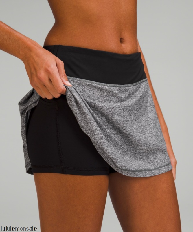 Lululemon Damen DELULU383 | Heather Lux Multi Black Pace Rival Rock Mit Mittlerer Leibhöhe